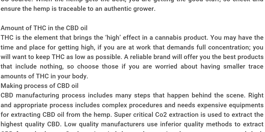 Factors to consider when buying CBD oil online