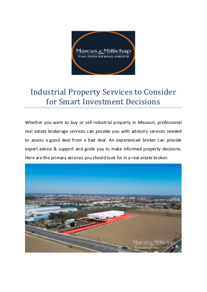 Industrial Property Services to Consider for Smart Investment Decisions